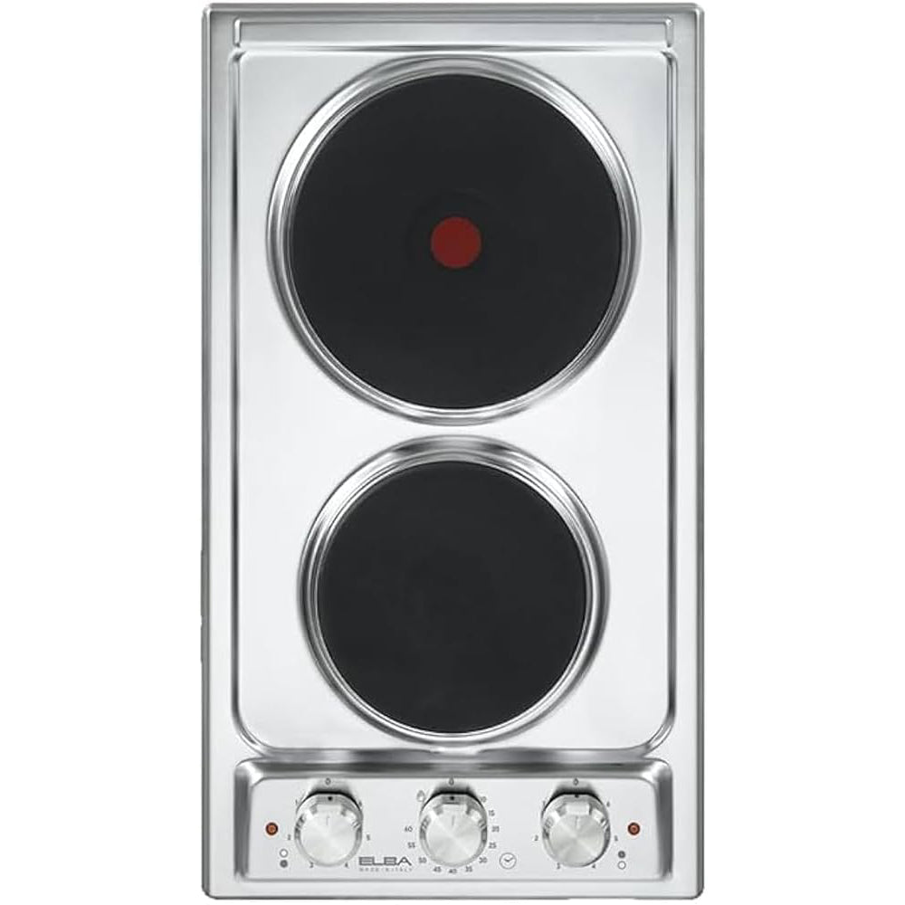 Elba Electric Built-In Hob 30 Cm 2 Burners Stainless EN30-02TXD. Elba Electric Built-In Hob 30 Cm 2 Burners Stainless EN30-02TXD.